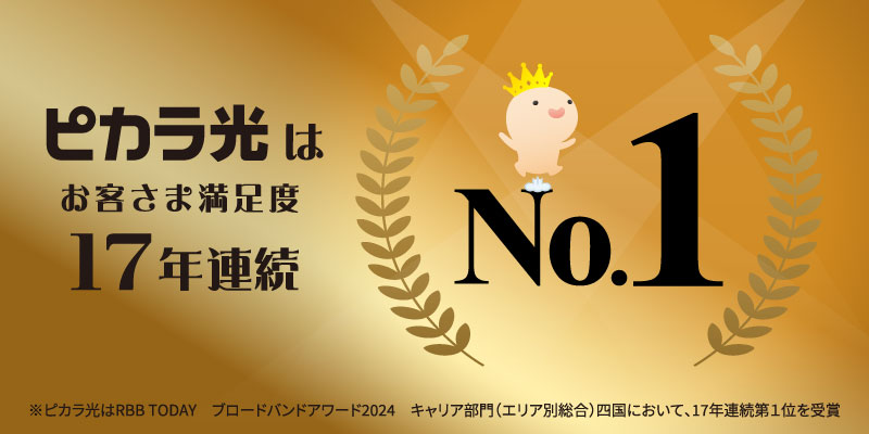 ピカラ光はお客さま満足度17年連続No.1