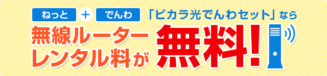 Wi-Fi接続 無線ルーター標準装備！
