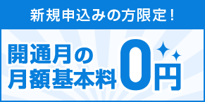 開通月0円