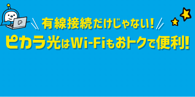 ピカラ光はWi-Fiもおトクで便利!